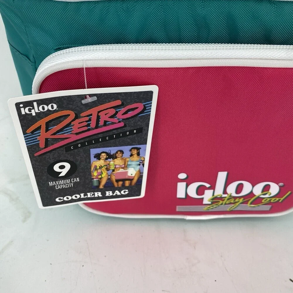 Igloo 00065479 Cooler Bag Retro Square Lunch Insulated Soft Shell Beach Cooler